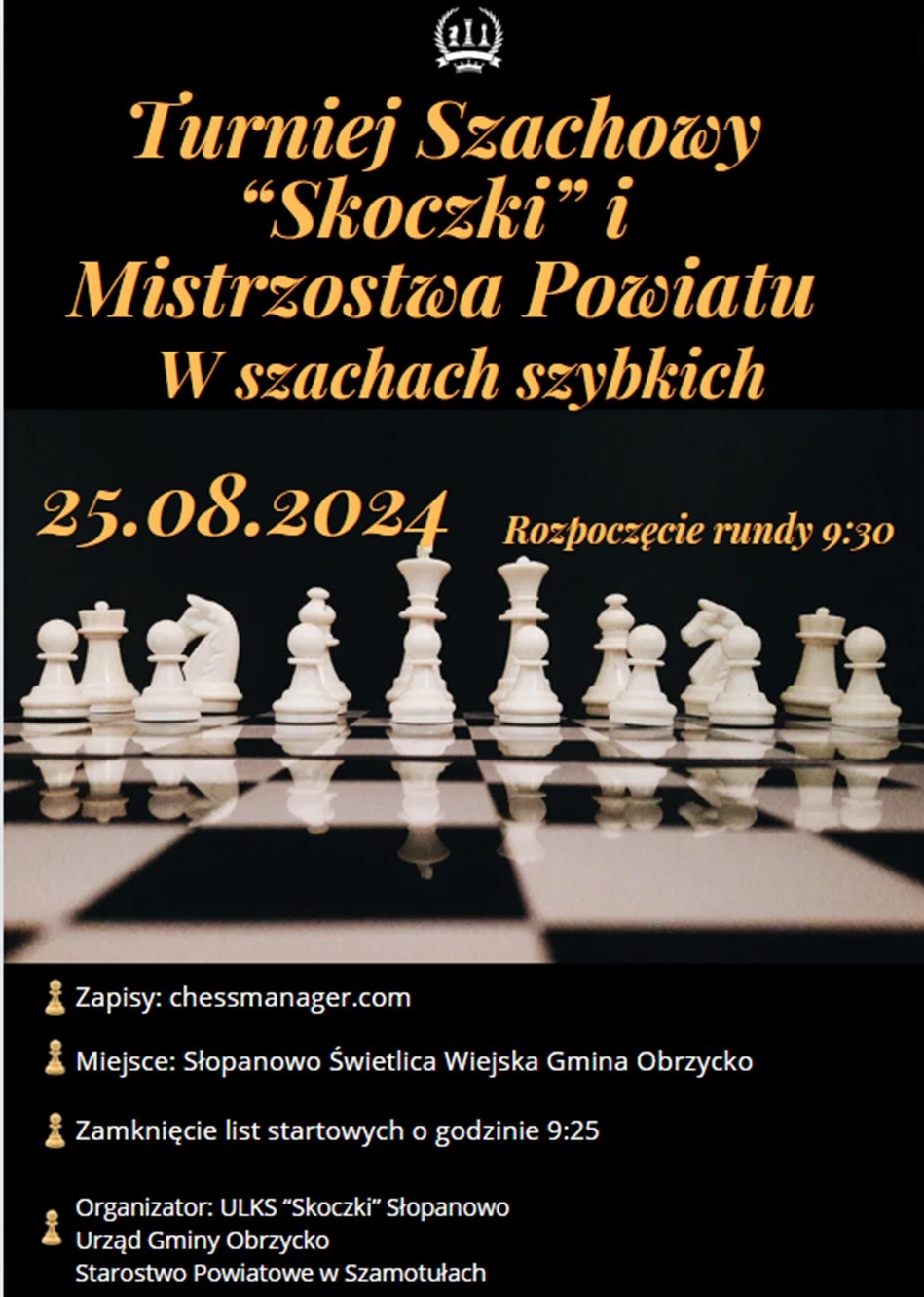 Turniej Szachowy „Skoczki” i Mistrzostwa Powiatu w Szachach Szybkich